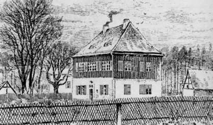 Das ehemalige Forsthaus Blasewitz, Zeichnung von Otto Schneider