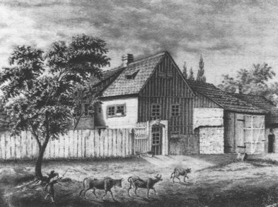 Naumanns Geburtshaus, um 1845     [zum Vergrößern bitte klicken]